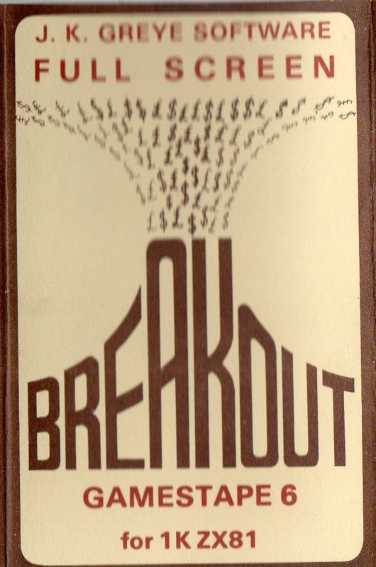 Front Cover for Breakout (ZX81)
