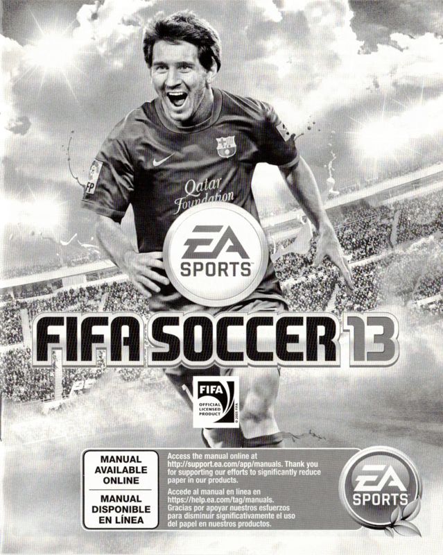 Manual for FIFA Soccer 13 (PlayStation 3): Front