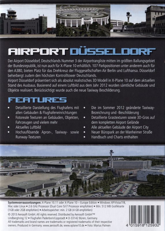 Back Cover for Airport Dusseldorf (Linux and Macintosh and Windows)