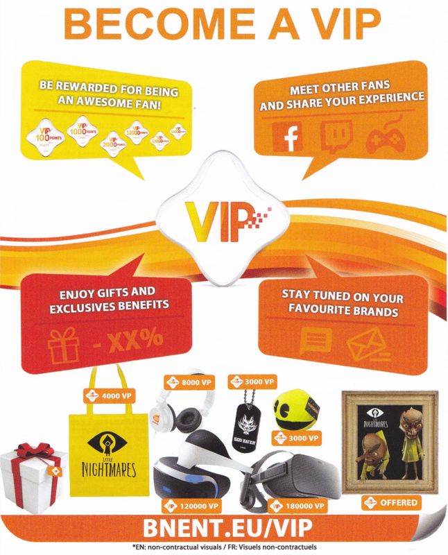 Extras for Get Even (PlayStation 4): Bandai Namco VIP Points Flyer - Back
