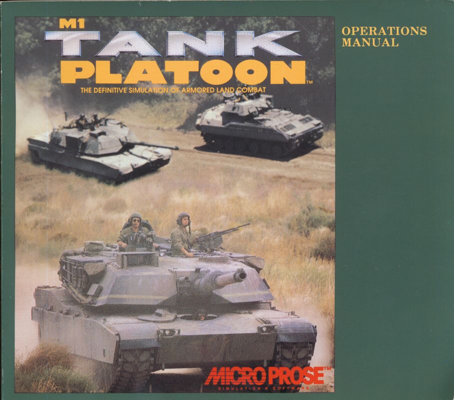 Manual for M1 Tank Platoon (DOS) (US release import with French technical supplement): Front