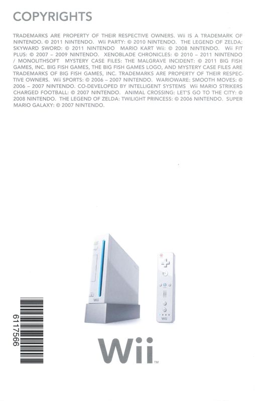 Advertisement for The Legend of Zelda: Twilight Princess (Wii) (Nintendo Selects release): Catalog - Back