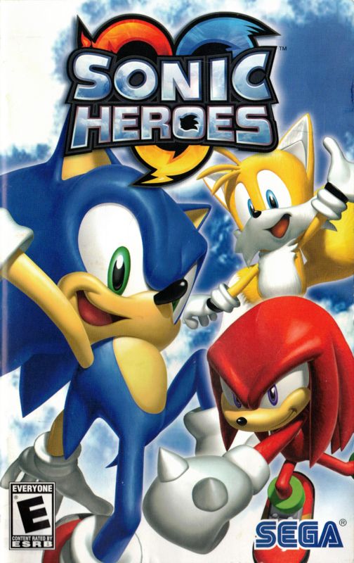 Manual for Sonic Heroes (PlayStation 2): Front