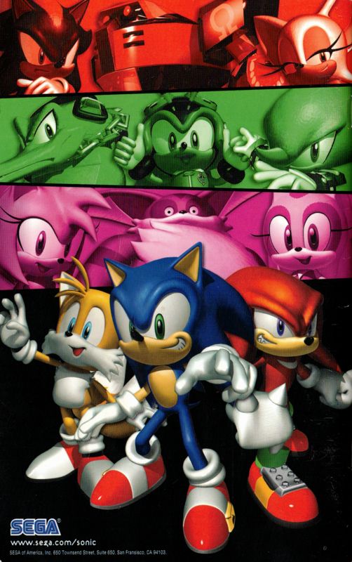 Manual for Sonic Heroes (PlayStation 2): Back