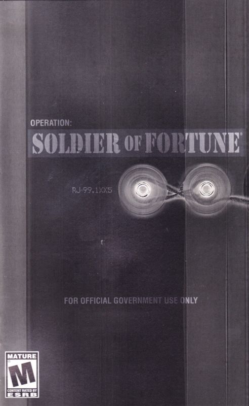 Manual for Soldier of Fortune: Gold Edition (PlayStation 2): Front