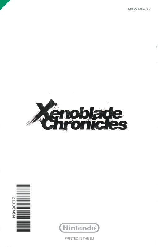 Manual for Xenoblade Chronicles (Wii) (Bundled with Red Classic Controller Pro): English - Back