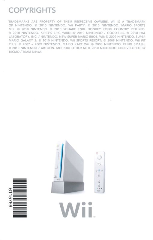 Advertisement for Xenoblade Chronicles (Wii) (Bundled with Red Classic Controller Pro): Catalog - Back