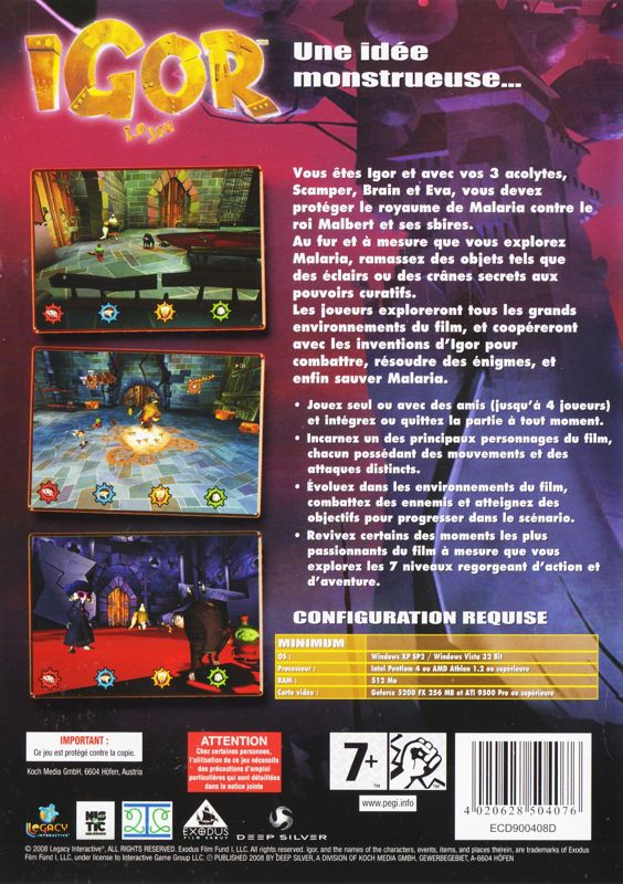 Back Cover for Igor: The Game (Windows)