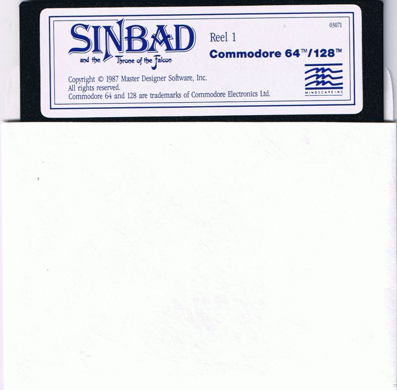 Media for Sinbad and the Throne of the Falcon (Commodore 64)