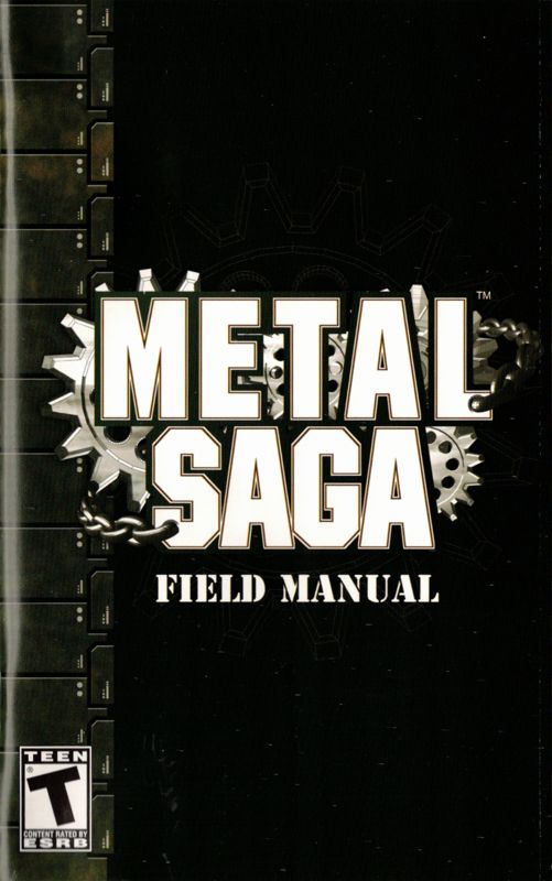 Manual for Metal Saga (PlayStation 2): Front