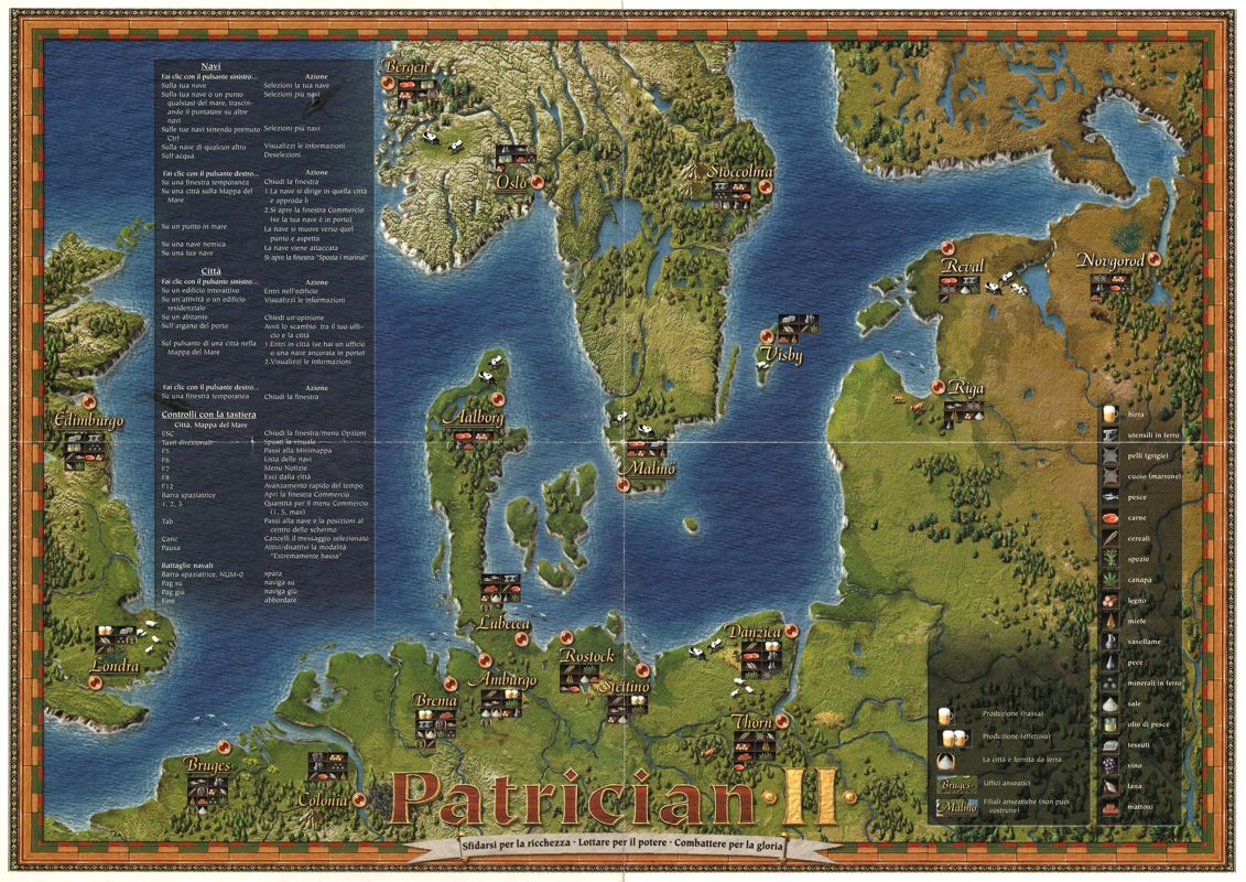 Map for Patrician II: Quest for Power (Windows)