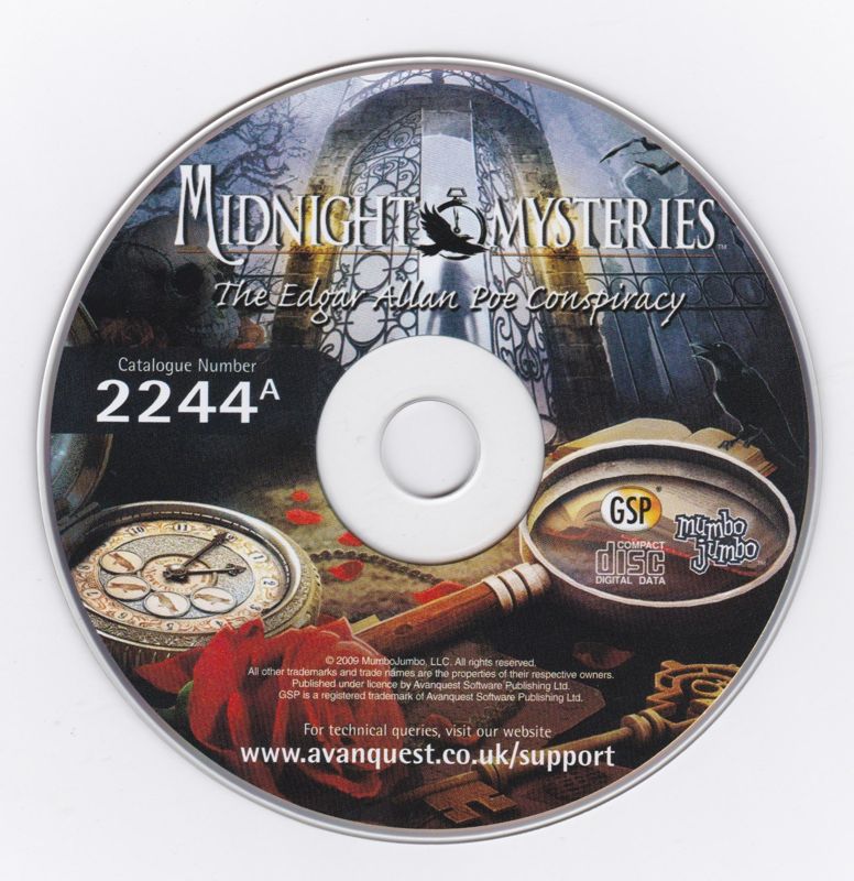 Media for Midnight Mysteries: The Edgar Allan Poe Conspiracy (Windows) (GSP release)