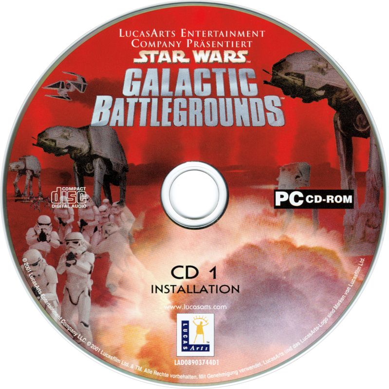 Media for Star Wars: Galactic Battlegrounds (Windows): CD 1 - Installation