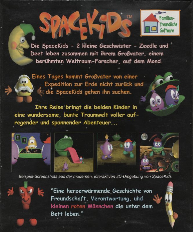 Back Cover for SpaceKids (DOS)
