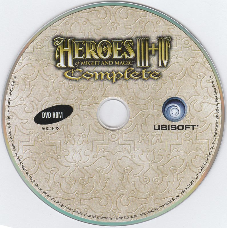 Media for Heroes of Might and Magic III+IV: Complete (Windows) (Ubisoft eXclusive release (2006; Italian/original EAN-13 code))