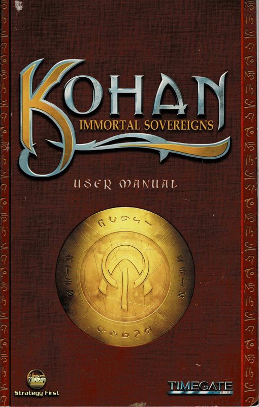 Manual for Kohan: Immortal Sovereigns (Windows) (First release): Front