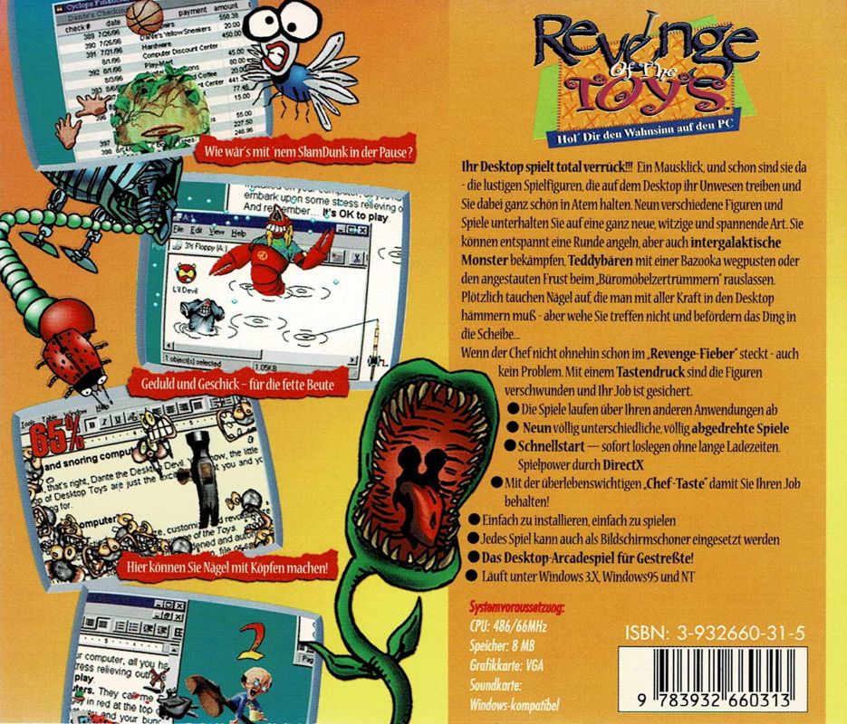 Other for Revenge of the Toys (Windows and Windows 3.x): Jewel Case - Back