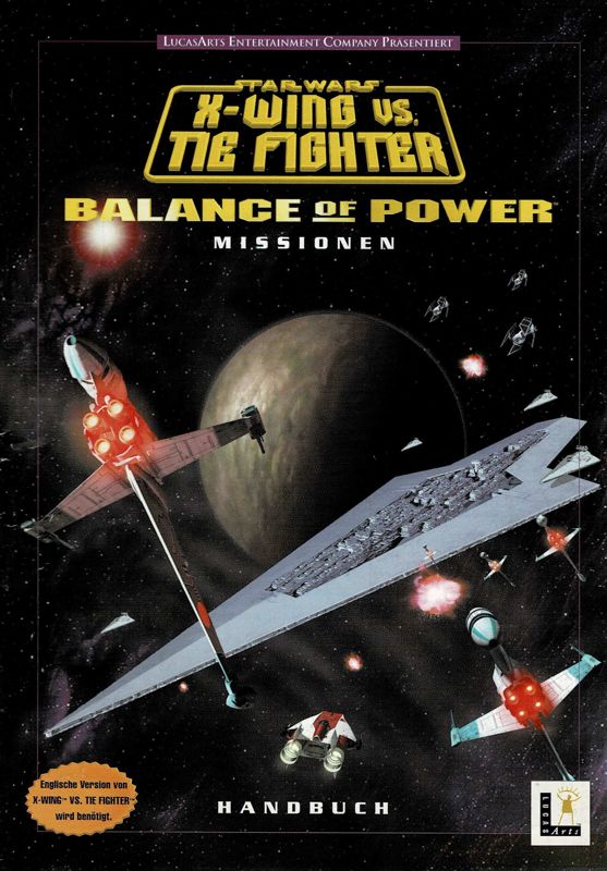 Manual for Star Wars: X-Wing Vs. TIE Fighter - Balance of Power Campaigns (Windows) (Early release (English game, German packaging/manual)): Front