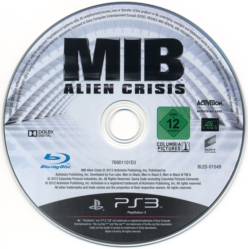 Media for MIB: Alien Crisis (PlayStation 3)
