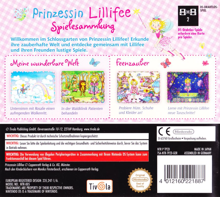 Back Cover for Prinzessin Lillifee: Spielesammlung (Nintendo DS)