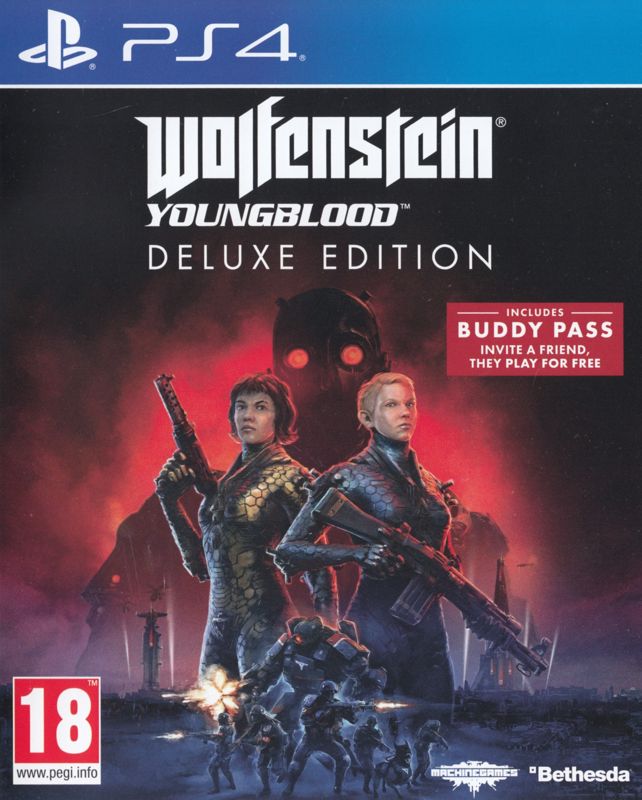 Front Cover for Wolfenstein: Youngblood (Deluxe Edition) (PlayStation 4)