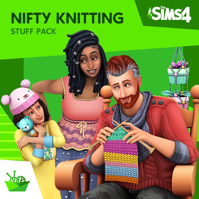 Front Cover for The Sims 4: Nifty Knitting Stuff Pack (PlayStation 4) (download release)