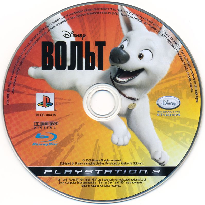 Media for Bolt (PlayStation 3)