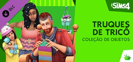 Front Cover for The Sims 4: Nifty Knitting Stuff Pack (Windows) (Steam release): Brazilian Portuguese version
