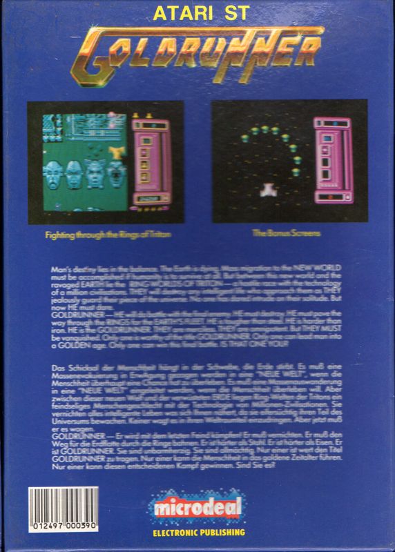 Back Cover for Goldrunner (Atari ST)