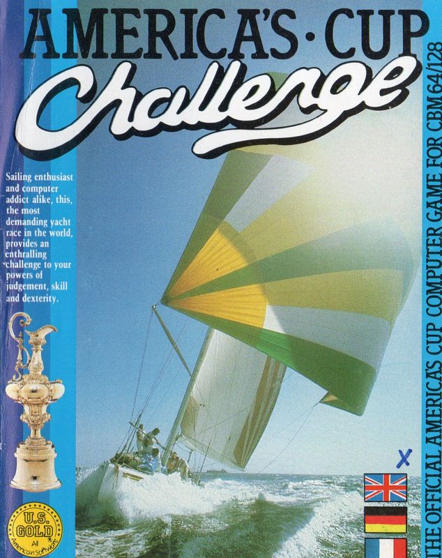 Front Cover for The Official America's Cup Sailing Simulation (Commodore 64) (Cassette release)