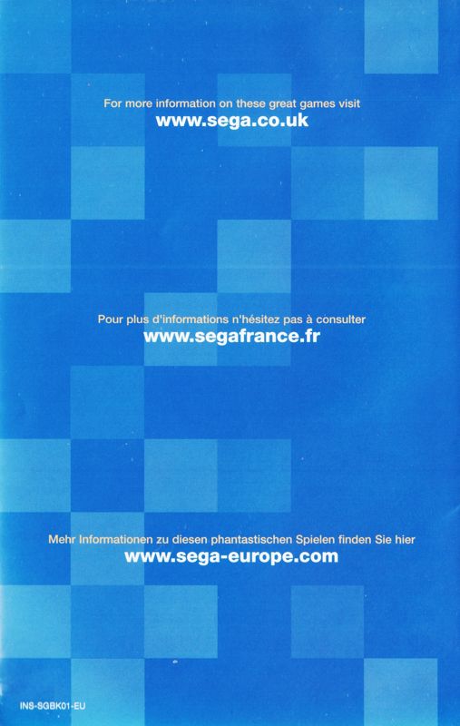 Advertisement for Worldwide Soccer Manager 2005 (Macintosh and Windows): SEGA Catalog - Back (4-folded)