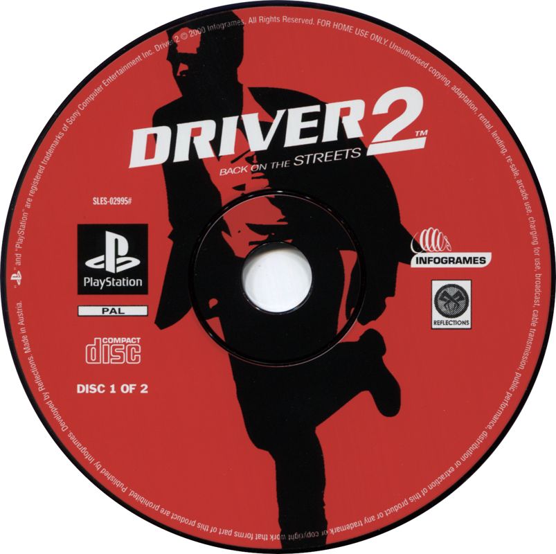 Media for Driver 2 (PlayStation): Disc 1