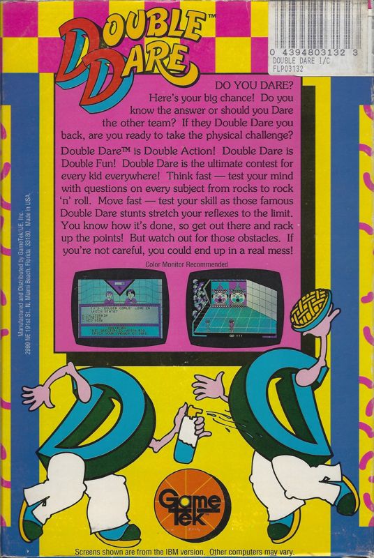 Back Cover for Double Dare (Commodore 64 and DOS)