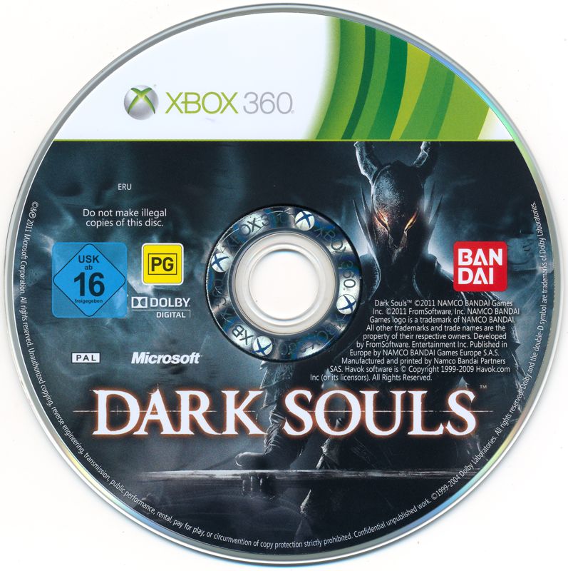 Media for Dark Souls (Limited Edition) (Xbox 360) (General European release): Game disc