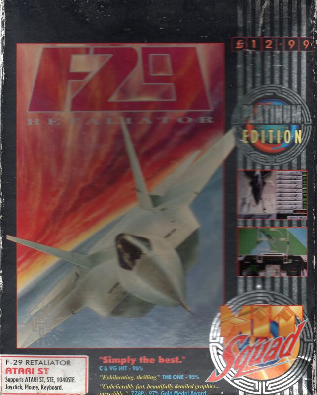 Front Cover for F29 Retaliator (Atari ST) (Hit Squad Platinum Edition release)