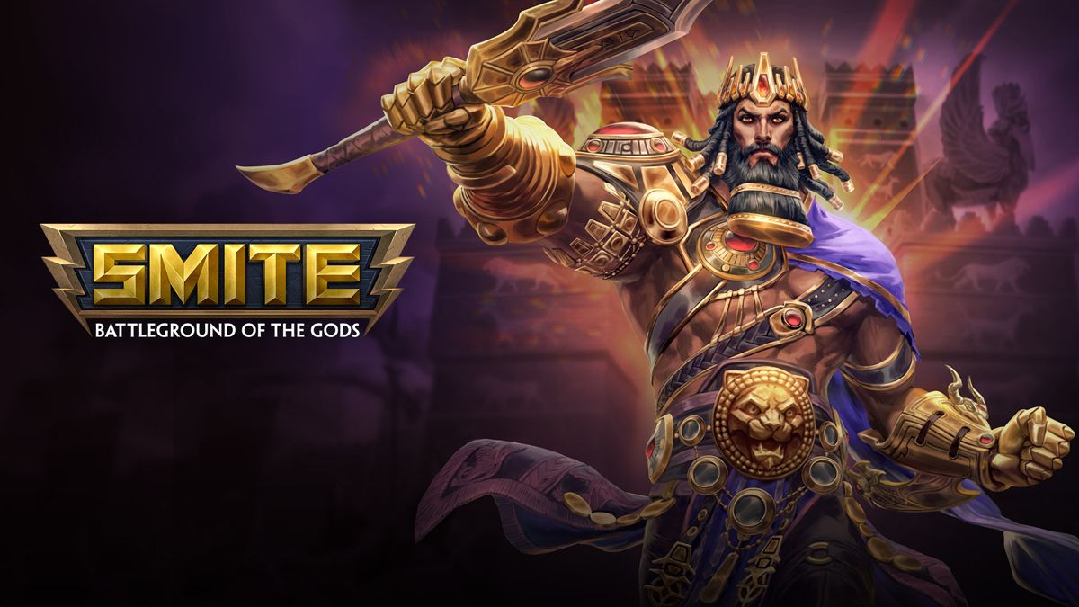 Front Cover for Smite: Battleground of the Gods (Nintendo Switch) (download release): New God: Gilgamesh