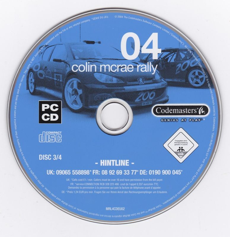 Media for Colin McRae Rally 04 (Windows) (Bestsellers release): Disc 3