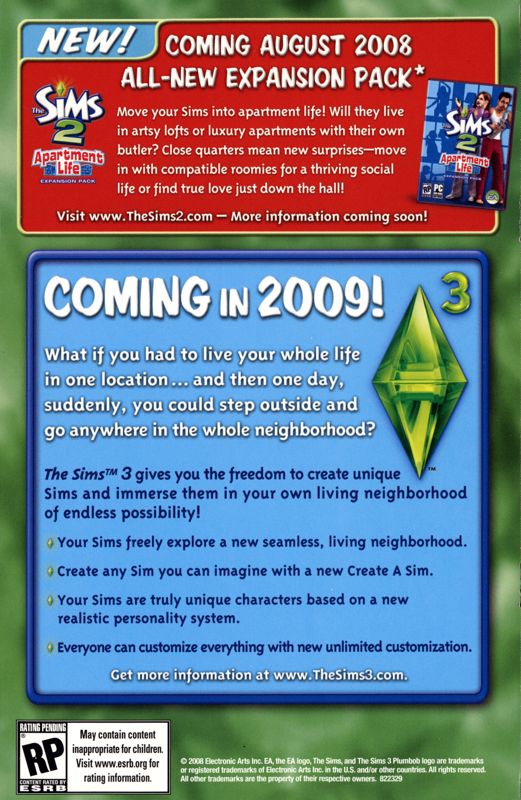Other for The Sims 2: IKEA Home Stuff (Windows): Advertisement Insert - Back