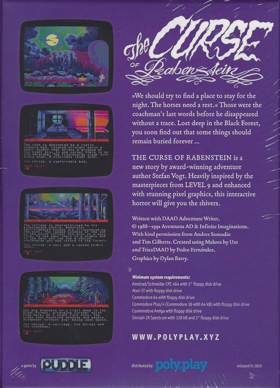 Back Cover for The Curse of Rabenstein (Collector's Edition) (DOS)