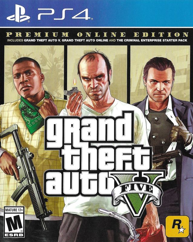 Front Cover for Grand Theft Auto V: Premium Online Edition (PlayStation 4)