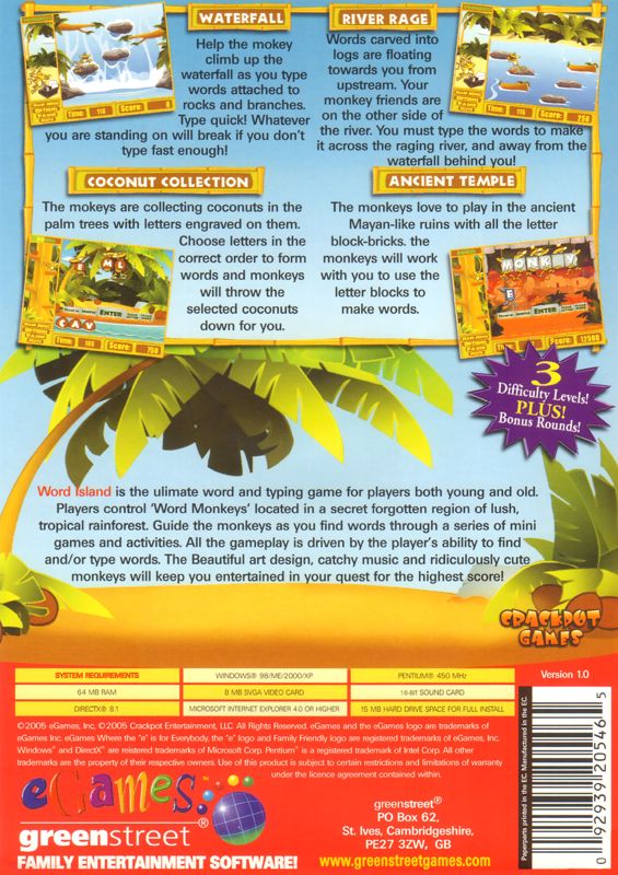 Back Cover for Word Island (Windows)