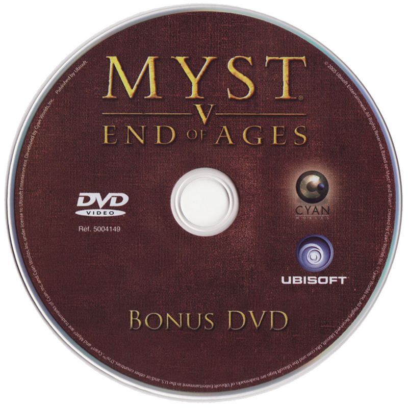 Extras for Myst V: End of Ages (Limited Edition) (Macintosh and Windows) (Book-like box): Bonus DVD