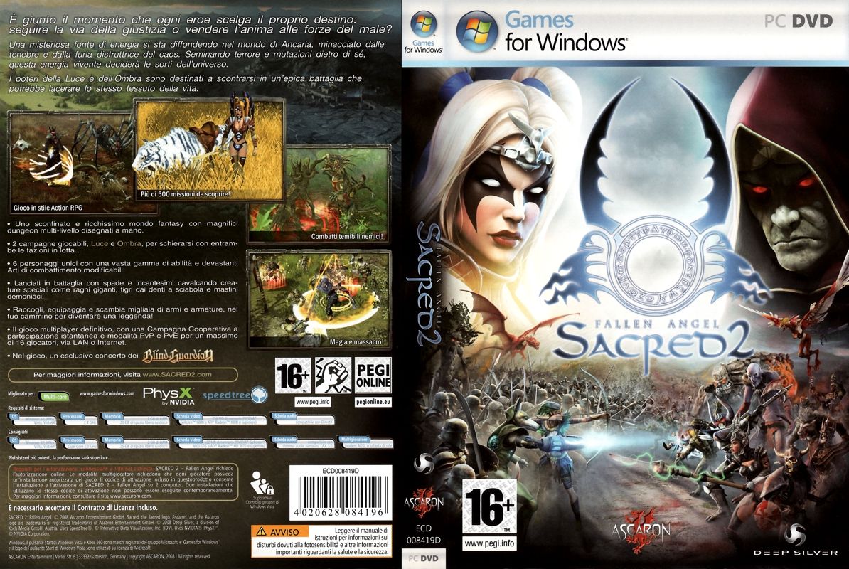 Full Cover for Sacred 2: Fallen Angel (Windows)