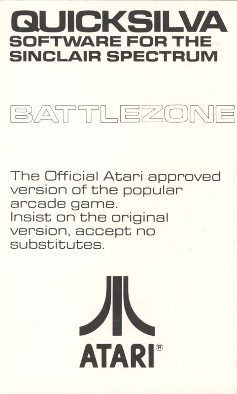 Inside Cover for Battlezone (ZX Spectrum): right