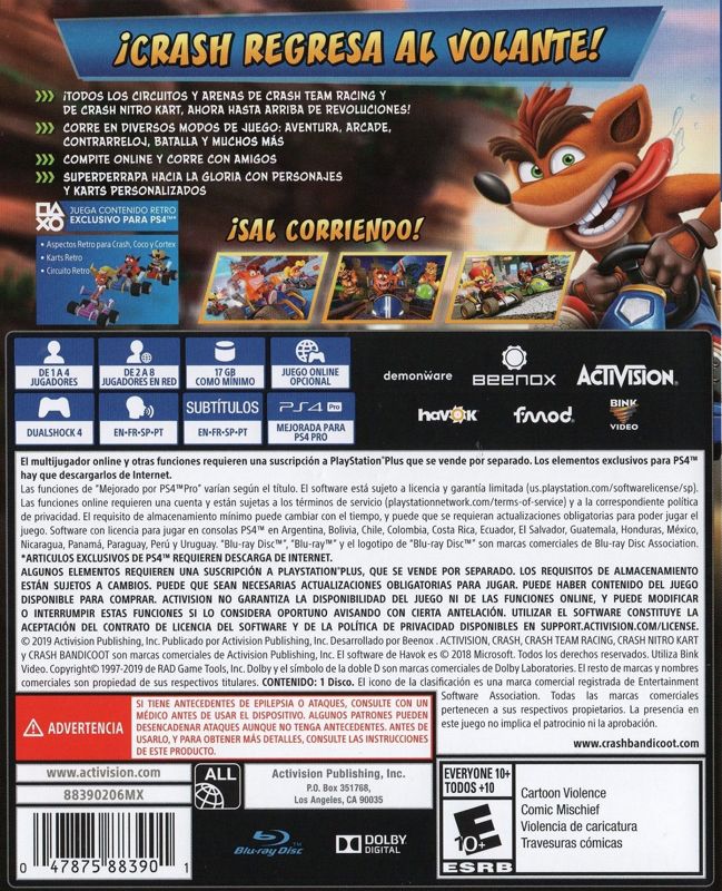 Crash Team Racing Nitro-Fueled para PS4