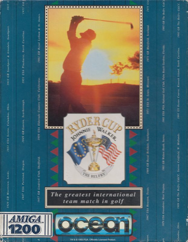 Front Cover for Ryder Cup: Johnnie Walker (Amiga) (Amiga 1200 / 4000 AGA version)