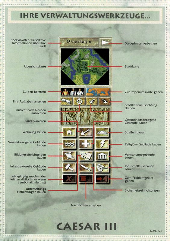 Reference Card for Caesar III (Windows): Front