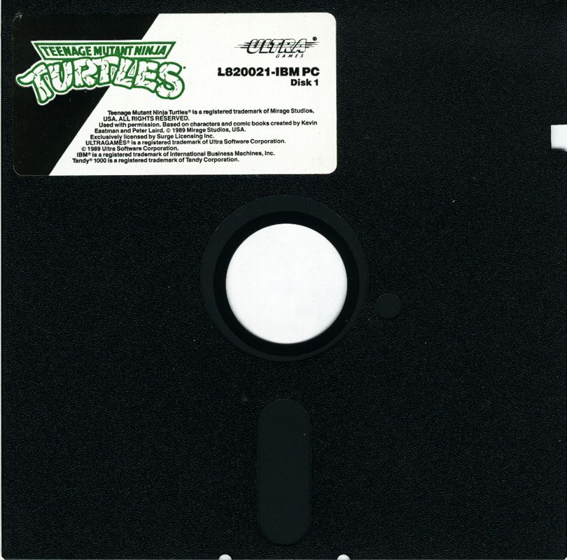 Media for Teenage Mutant Ninja Turtles (DOS): Disk 1