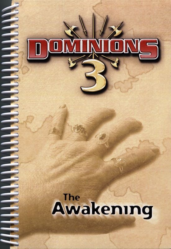 Front Cover for Dominions 3: The Awakening (Linux and Macintosh and Windows) (Shrink-wrapped manual with disc)