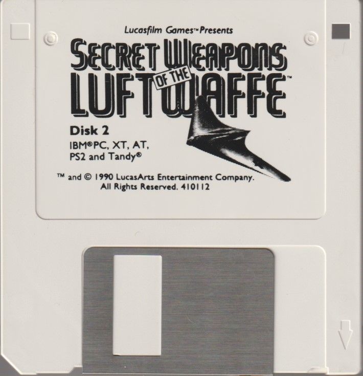Media for Secret Weapons of the Luftwaffe (DOS) (U.S. Gold release): Disk 2